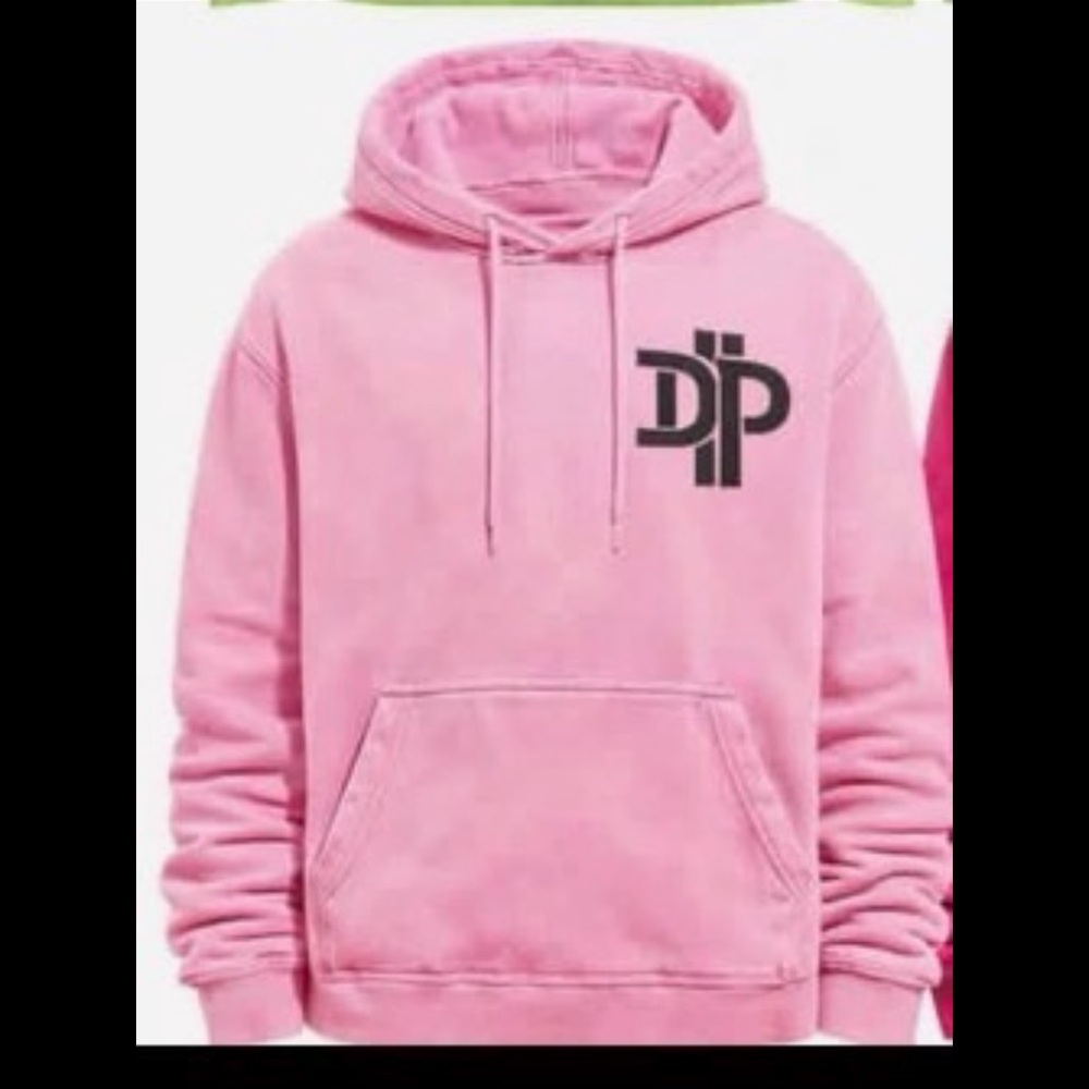 Pink Hoodie with Black Logo